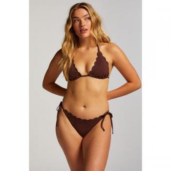 Tanga Cheeky Scallop Lurex Marrón