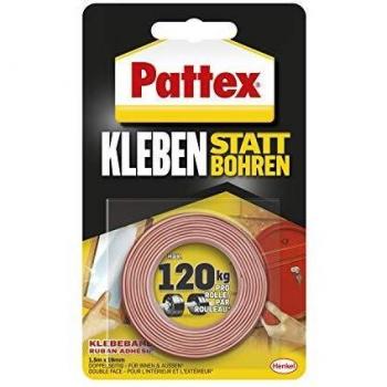 Pattex Montageband, doppelseitiges Klebeband, 19mm x 1,5m