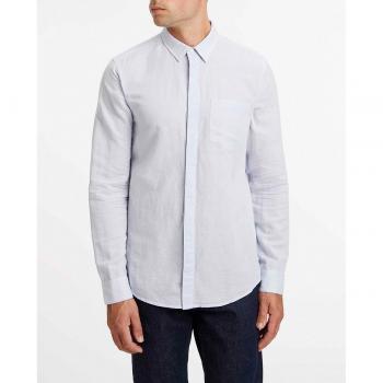 Chemise en lin et coton à manches longues Calvin Klein