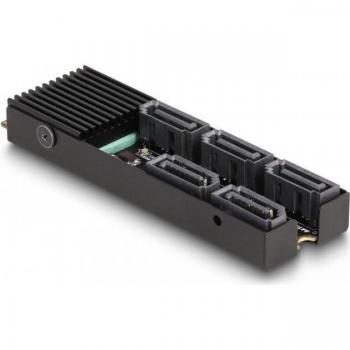 DeLOCK M.2 2280 a 5 Porte SATA con Dissipatore
