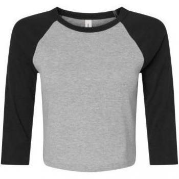 Bella + Canvas Women's Crop Top in Black