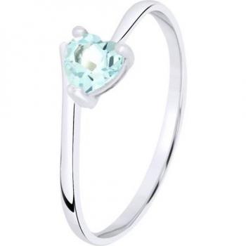 Set Carte Solitaire “Cuore Blu” con oxid di zirconio – oro bianco