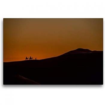 Premium Textile Canvas: “Land der Unendlichen Weite” – 75 × 50 cm (Querformat)