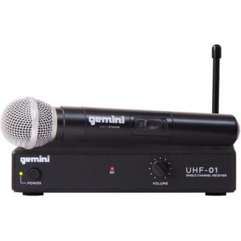 Gemini UHF-01M Single Channel Wireless UHF Handheld Microphone System, Frequency 537.2MHz