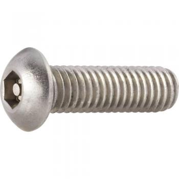 10 Pack M6 25mm Stainless Steel A2 Pan Head Screws with Pin-In Hex Socket