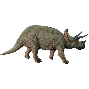 Triceratops Curto: Vinil Macio Reimpresión, Montaje Fácil, Sin Pintura, Sin Escala – Color Gris