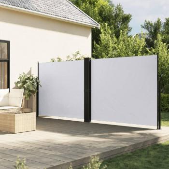 Toldo lateral retráctil 180x600 cm en color negro, crema o azul