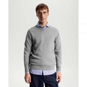 Jersey gris de hombre de cashmere Pima de Tommy Hilfiger