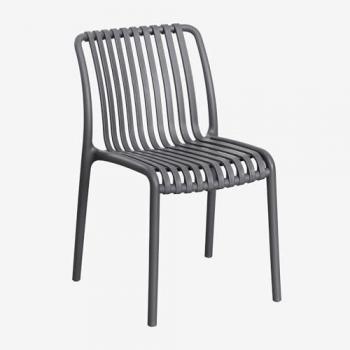 Wendell chaise empilable polypro en gris graphite