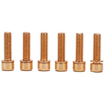 Stainless Steel Rainbow Gold Bike Handlebar & Stem Screws Bolts