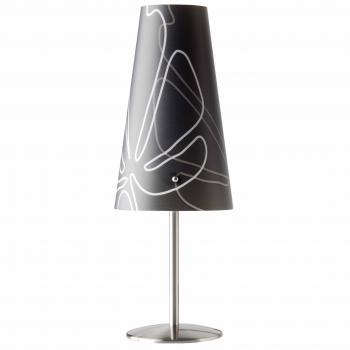Tischleuchte „Brilliant Isi“ – 1×E14, 40 W, Metall‑Kunststoff, Dunkelgrau, 02747/63