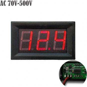 Digital Voltmeter CA 70‑500 V con Polaridad Segura