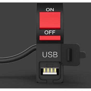 Interruptor de Motocicleta 7/8 y 22mm con Función USB