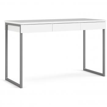 Function Plus White 3-Drawer Writing Desk