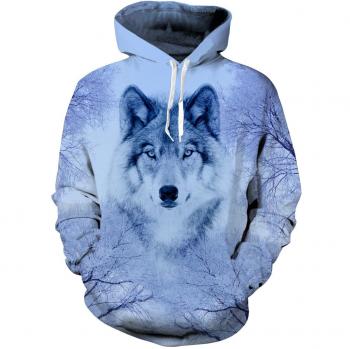 Wolf‑Design Hooded Jacket – Fanient Teenager 3D Print