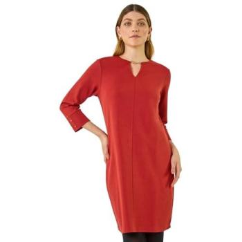Keyhole Chain Shift Dress (Orange) – Roman Collection