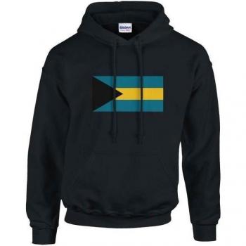 PixelGuard Bahama Flag Caped Long Sleeve Hoodie – Eco‑Friendly