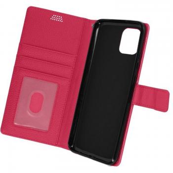 Coque rose pour Samsung Galaxy A03 avec rabat et porte-cartes