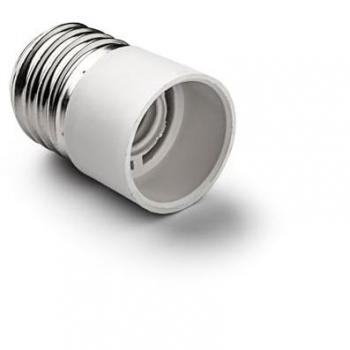 Tapa adaptadora E‑27 a E‑14 de acero inoxidable