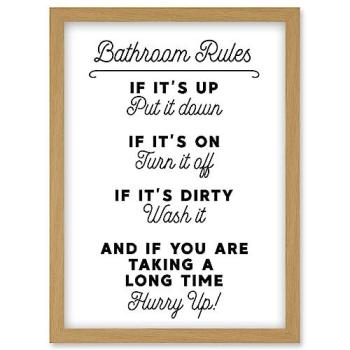 Light Oak Giggly Lavatory Decor Print