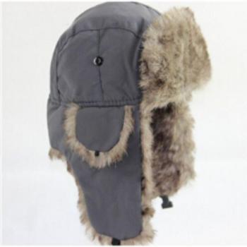 Handmade Thick Faux Fur Earflap Ski Hat Unisex Winter Cap