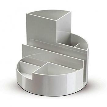 Organiseur de bureau MAUL Rundbox blanc 7 compartiments Ø14x12.5cm