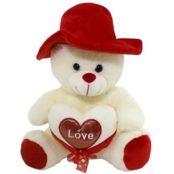 Ours en Peluche Coeur de Saint-Valentin 35 cm