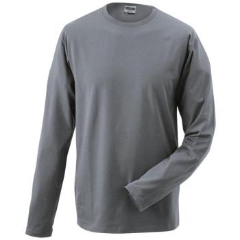 James Nicholson Stretch Grey Long Sleeve T-Shirt XL