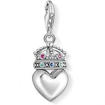 Thomas Sabo Clasp Charms – Herz gekrönt, 925 Sterlingsilber (1544‑498‑7)
