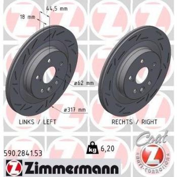 Disque de frein ZIMMERMANN 590.2841.53 – 114 mm d’épaisseur, ventilation interne