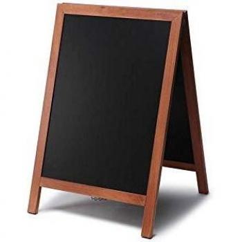Holztafel Kundenstopper Economy Hellbraun (55x85)