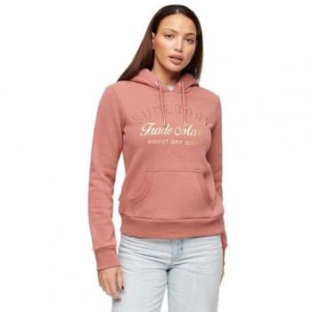 Sudadera de mujer con capucha y logotipo metalizado Luxe Superdry