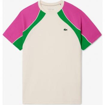 T-shirt Lacoste Sport Crème Multicolore