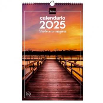 Calendario 2025 de Pared con Espiral