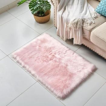 Tapis de Salon Fluffy Rose 40x40cm