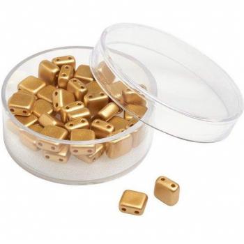 Gouden Quadratische Glaskraalbundel – 35
