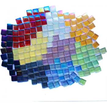 200g Black Yellow 10x10mm Square Fancy Crystal Mosaic for DIY