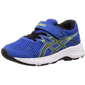 Asics CONTEND 6 PS, Unisex Children Running Shoes, Tuna Blue/Black, 10 Child UK