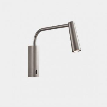 Gamma Extend Adjustable LED Reading Light Satin Nickel 1 Bulb IP20 2.1W 2700K