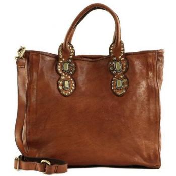 Brown Leather Campomaggi Handbag 30 cm