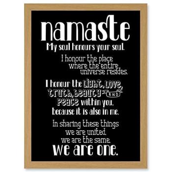Framed Namaste Text Print