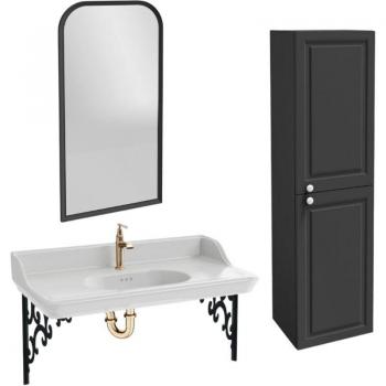 Set de baño JACOB DELAFON Cléo 1889 con columna y grifería dorada