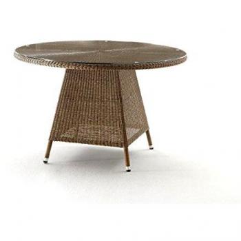 Destiny Tisch Sevilla – 120 cm runder Esstisch aus Geflecktpolyrattan