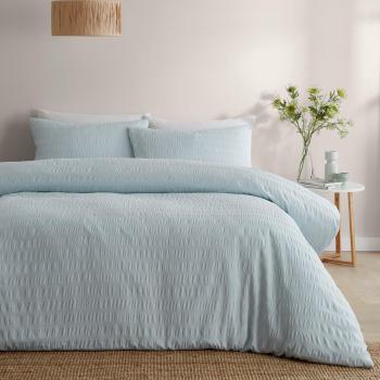'Honley Seersucker' Textured Duvet Cover Set