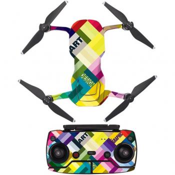 Calcomanía de diseño bloque para Dron DJI Mavic Air, controlador y baterías incluidos, con film de protección A0109