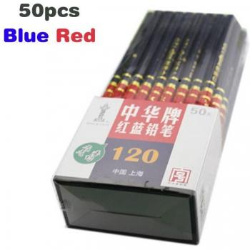 50pcs Red and Blue Pencils for Construction and Office Supplies