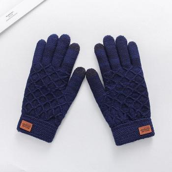 Gants d'équitation en laine avec cinq doigts pour hiver