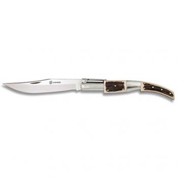 Navaja Arabe Martínez Albainox con Mango de Asta de Ciervo y Hoja de Acero Inox de 7 cm, en caja regalo