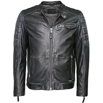 Lederjacke MUSTANG 31020248 Gr. 3XL, grau (vintage grau), Herren
