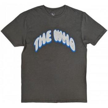 Camiseta XL Carbón The Who con Diseño de Bandera y Personajes Animados